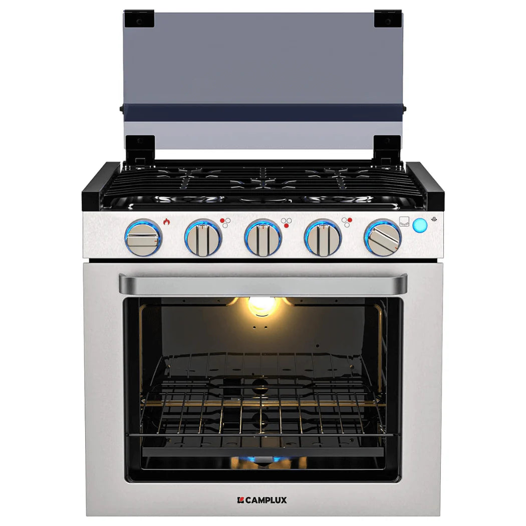 Camplux 21-in RV Stove Gas Range Oven 3 burners 1.8-cu ft Slide-In Liquid Propane Classic