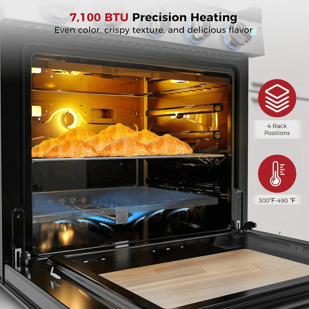 Camplux 21-in RV Stove Gas Range Oven 3 burners 1.8-cu ft Slide-In Liquid Propane Classic