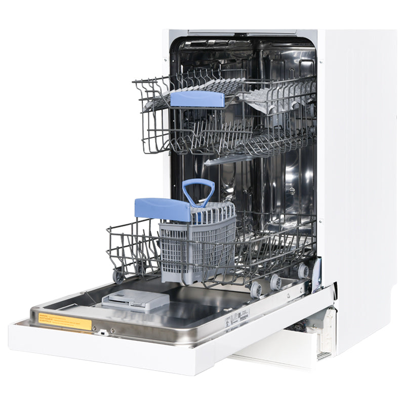 Pinnacle 18-Inch Built-In Dishwasher, 8 Place Settings, 8 Programs – White
