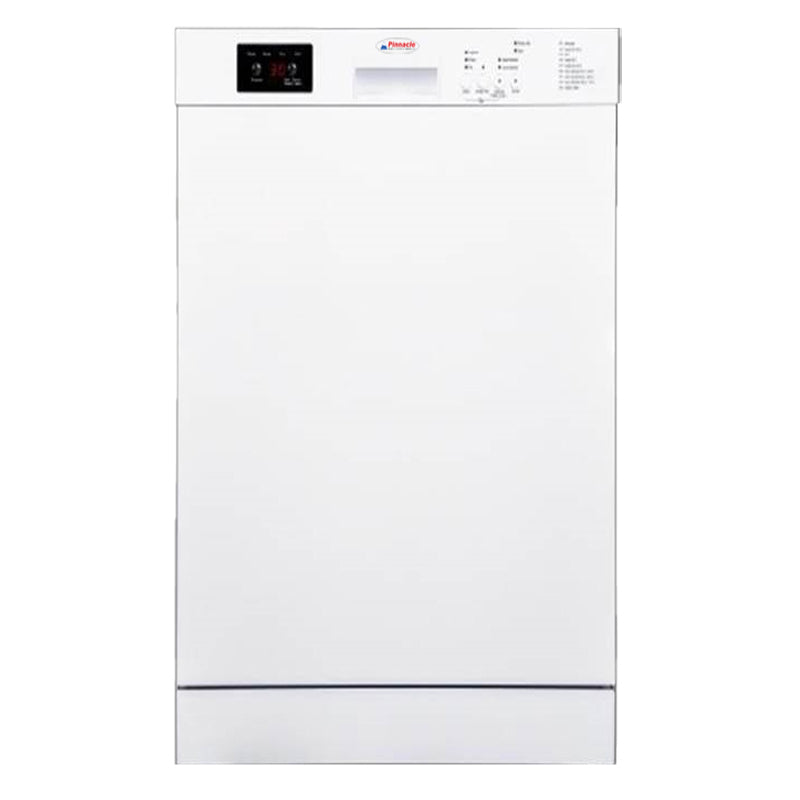 Pinnacle 18-Inch Built-In Dishwasher, 8 Place Settings, 8 Programs – White