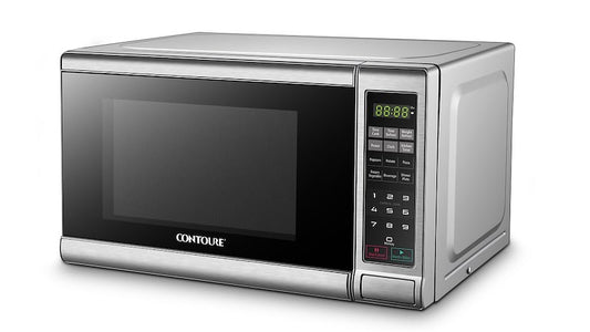 Contoure 0.7 Cu. Ft. Compact Countertop Microwave Oven in Stainless Steel