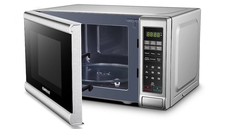 0.7 Cu. Ft. Compact Countertop Microwave Oven in Stainless Steel