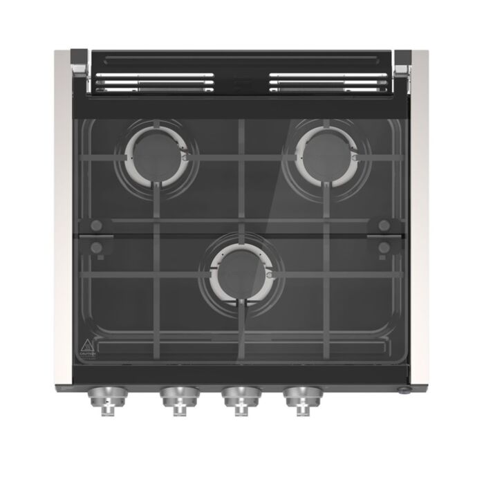 Furrion Stainless Steel RV Gas Cooktop with Glass Cover – 3 Burner