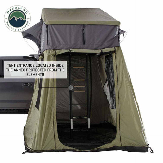 OVS HD Nomadic 3 Roof Top Tent Annex Green Base With Black Floor & Travel Cover