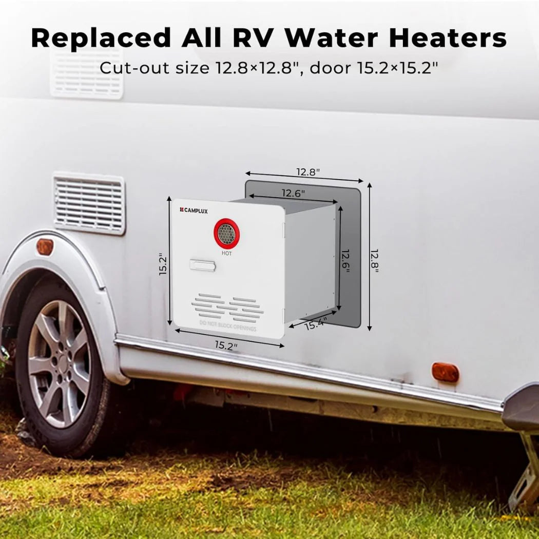 Camplux Elite 65,000 BTU RV Tankless Water Heater Max 3.9 GPM - White