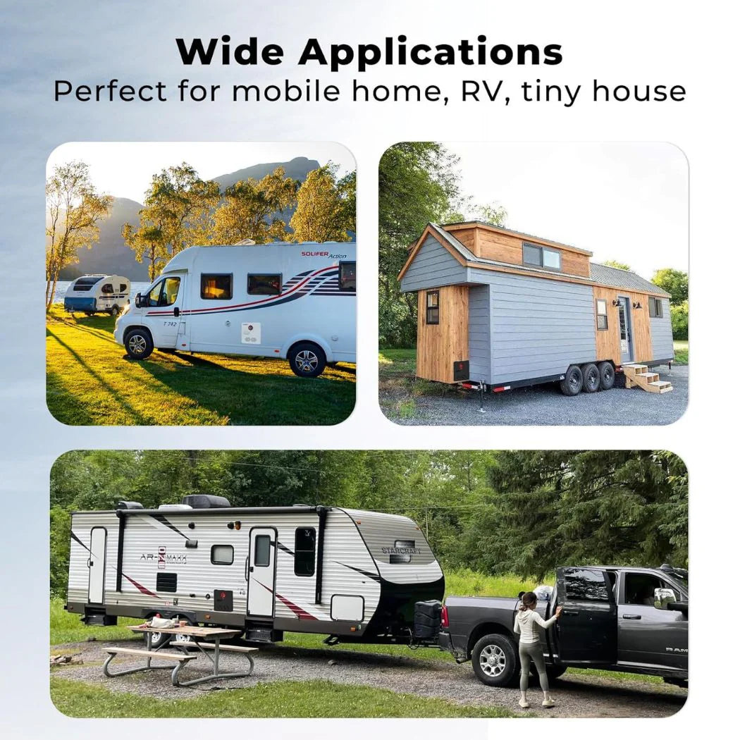 Camplux Elite 65,000 BTU RV Tankless Water Heater Max 3.9 GPM - White