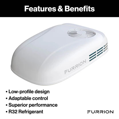 Furrion Chill® HE Low-Profile RV Rooftop Air Conditioner with Heat Pump (R32) 13500 – White