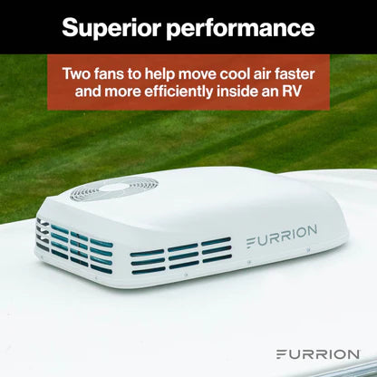 Furrion Chill® HE Low-Profile RV Rooftop Air Conditioner with Heat Pump (R32) 15000 – White