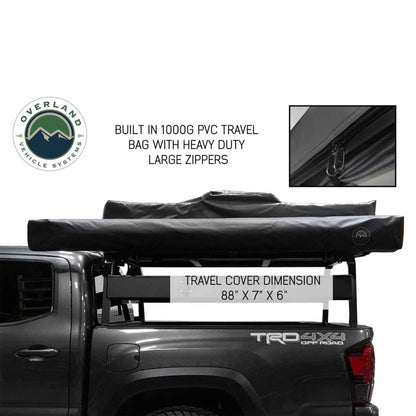 OVS HD Nomadic 180 Degree Awning - Dark Grey with Black Travel Cover Universal