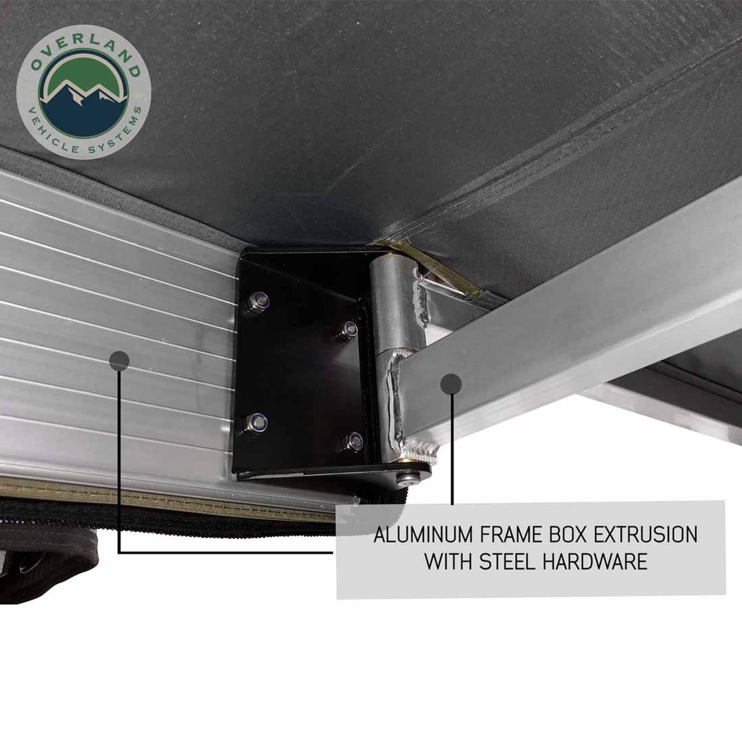 OVS HD Nomadic 180 Degree Awning - Dark Grey with Black Travel Cover Universal