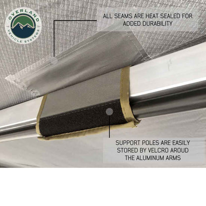 OVS HD Nomadic 180 Degree Awning - Dark Grey with Black Travel Cover Universal
