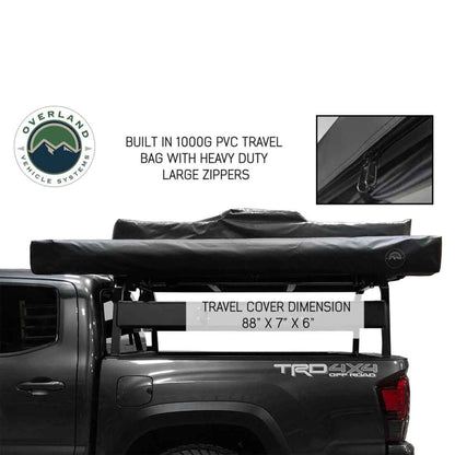 OVS HD Nomadic 270 Degree Awning - Driver Side - Dark Gray Awning with Black Cover