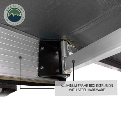OVS HD Nomadic 270 Degree Awning - Driver Side - Dark Gray Awning with Black Cover