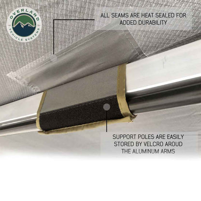 OVS HD Nomadic 270 Degree Awning - Driver Side - Dark Gray Awning with Black Cover