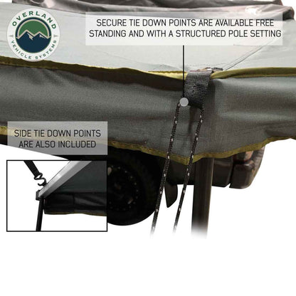 OVS HD Nomadic 270 Degree Awning - Driver Side - Dark Gray Awning with Black Cover