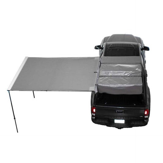 OVS HD Nomadic 90 Degree Awning - Grey Body, Green Trim & Black Travel Cover - 3 sizes
