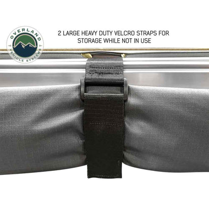 OVS HD Nomadic 90 Degree Awning - Grey Body, Green Trim & Black Travel Cover - 3 sizes