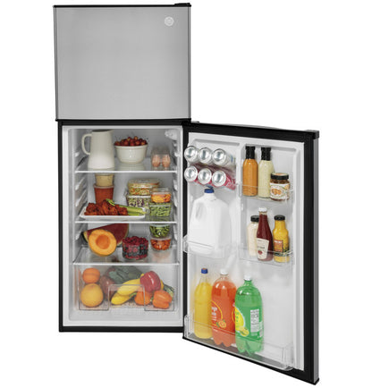 GE 9.8 Cu .Ft. 12V DC Top-Freezer Refrigerator (GPV10FSNSB)