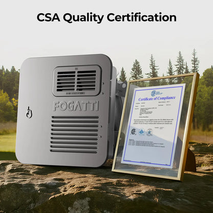 Fogatti 6 Gallon RV Hot Water Heater, Propane/Electric Heating, Bulit-in Lifetime Anode Rod-HybridShower 6 Pro