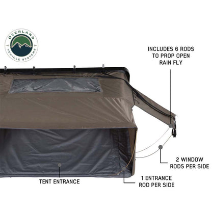 OVS HD Bushveld II Cantilever Hard Shell Roof Top Tent Grey Body & Tan Rainfly