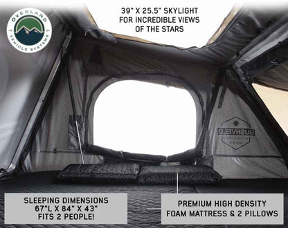 OVS HD Bushveld II Cantilever Hard Shell Roof Top Tent Grey Body & Tan Rainfly