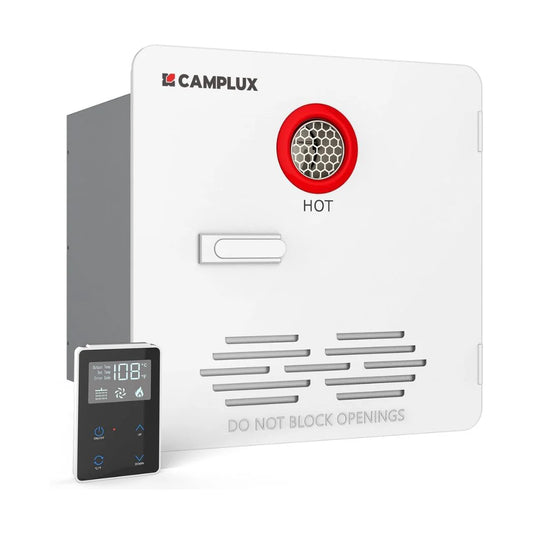 Camplux Elite 65,000 BTU RV Tankless Water Heater Max 3.9 GPM - White