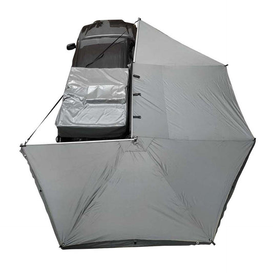 OVS HD Nomadic 270 Degree Awning - Passenger Side - Dark Gray Awning With Black Cover