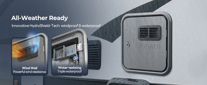 Fogatti InstaShower Ultra, 66,000 BTU, 0.5-3.6 GPM RV Tankless Water Heater with Gray Door & Mixing Tank（Supreme Series）