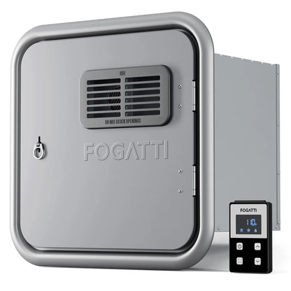 Fogatti InstaShower Ultra, 66,000 BTU, 0.5-3.6 GPM RV Tankless Water Heater with Gray Door & Mixing Tank（Supreme Series）