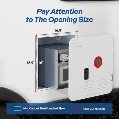 Fogatti RV Tankless Water Heater Door - 18 x 18 inches - White