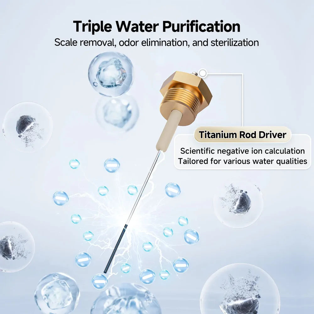 Fogatti - Kingrver 10 Gallon RV Hot Water Heater, Propane/Electric Heating, Bulit-in Lifetime Anode Rod-HybridShower 10 Pro