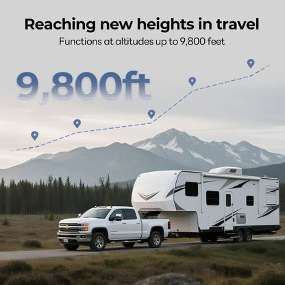 Fogatti InstaShower Ultra, 66,000 BTU, 0.5-3.6 GPM RV Tankless Water Heater with Gray Door & Mixing Tank（Supreme Series）