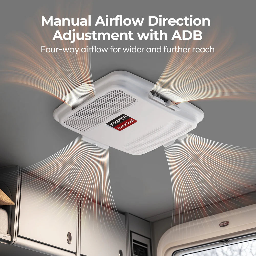 Fogatti InstaCool 15,000 BTU RV Rooftop Air Conditioner | Heat&Cool | Replaceable Non-Ducted RV AC | 115V(AC)
