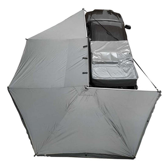 OVS HD Nomadic 270 Degree Awning - Driver Side - Dark Gray Awning with Black Cover