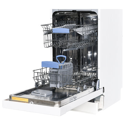 Pinnacle 18-Inch Built-In Dishwasher, 8 Place Settings, 8 Programs – White