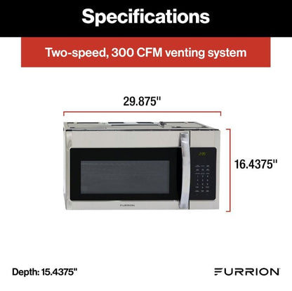 Furrion 1.5 cu. ft. Stainless Steel Over-the-Range RV Convection Microwave