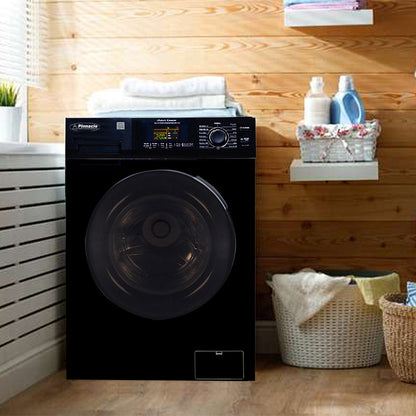 Pinnacle 1.62 cu.ft. / 15 lbs All-in-One Combo Washer Dryer with Pet Cycle – Black