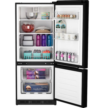 GE Profile™ 10 Cu. Ft. 12V DC Bottom Freezer Refrigerator - Glass with Black Appearance (PBV10R5VB)B