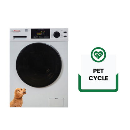 Pinnacle 1.62 cu.ft. / 15 lbs All-in-One Washer Dryer with Pet Cycle (23-4800 W) – White