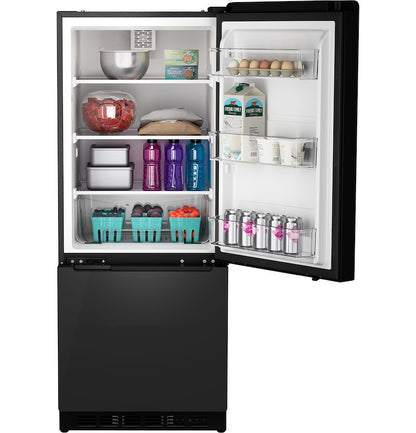 GE Profile™ 10 Cu. Ft. 12V DC Bottom Freezer Refrigerator - Glass with Black Appearance (PBV10R5VB)B