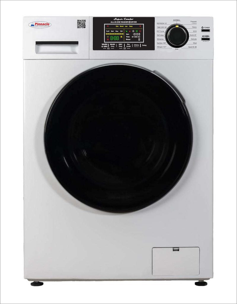 Pinnacle 1.62 cu.ft. / 15 lbs All-in-One Washer Dryer with Pet Cycle – White