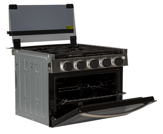 Greystone® by Furrion 17" Black Gas RV Range with 12V Connection (CF-RV17B)