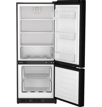 GE Profile™ 10 Cu. Ft. 12V DC Bottom Freezer Refrigerator - Glass with Black Appearance (PBV10R5VB)B