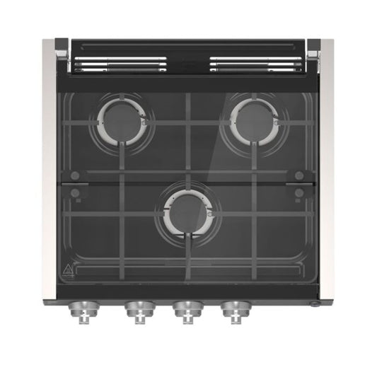 Furrion Stainless Steel RV Gas Cooktop with Glass Cover – 3 Burner