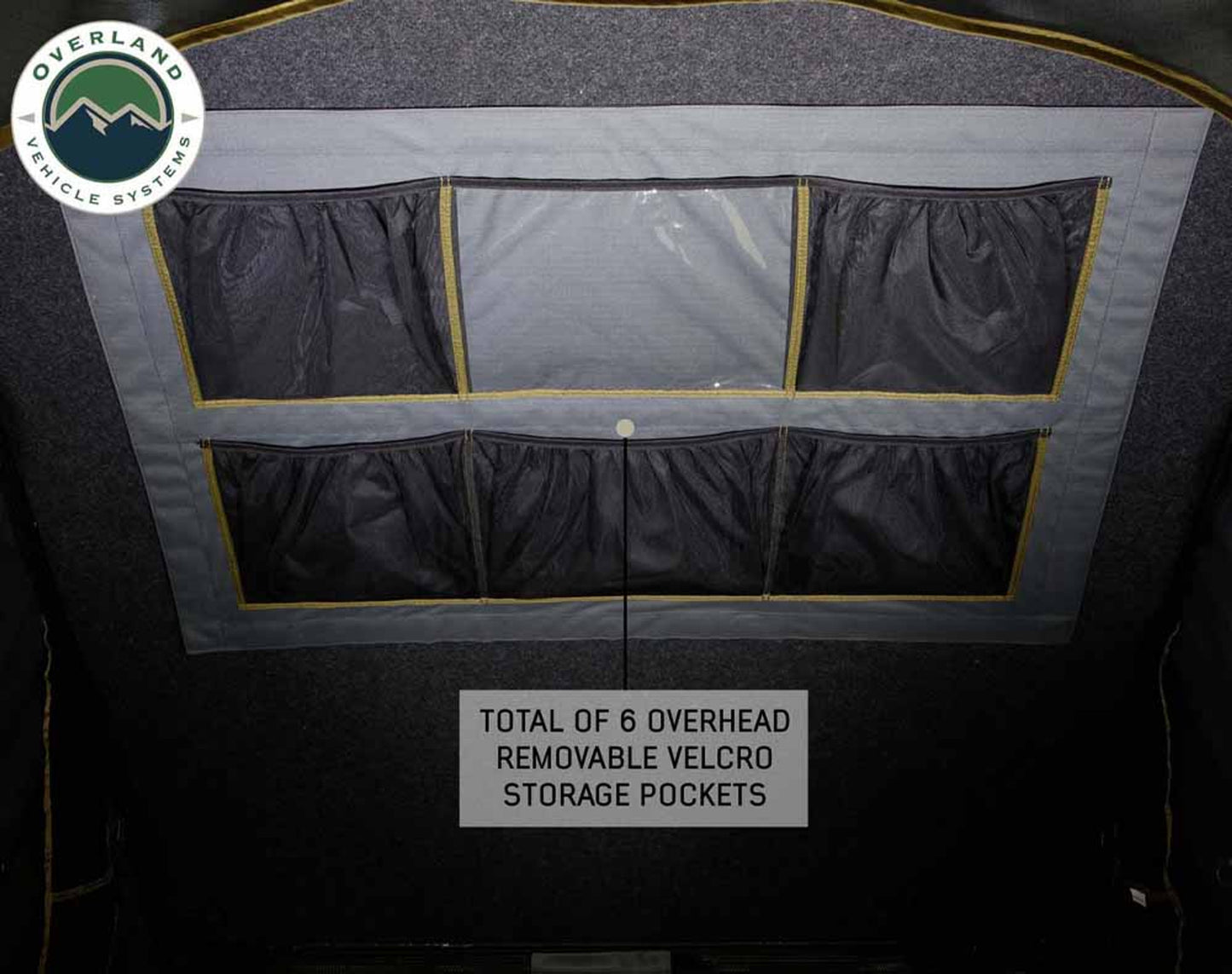 OVS HD Mamba Clam Shell Aluminum Hard Shell Roof Top Tent, Grey Body & Green Trim