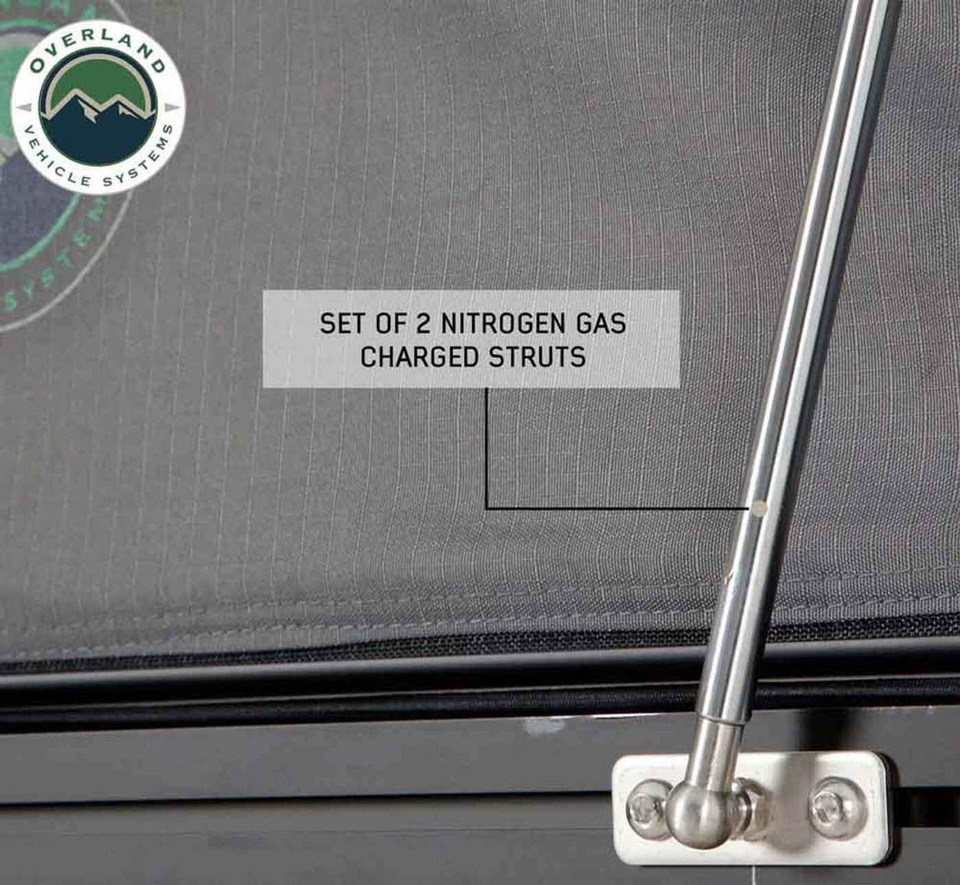 OVS HD Mamba Clam Shell Aluminum Hard Shell Roof Top Tent, Grey Body & Green Trim