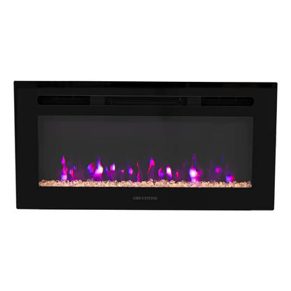 Greystone, Electric Fireplace With Crystal Log Set, 31 Inch Length