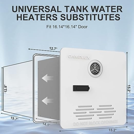 Camplux PRO 65,000 BTU RV Tankless Water Heater 2.64 GPM - White
