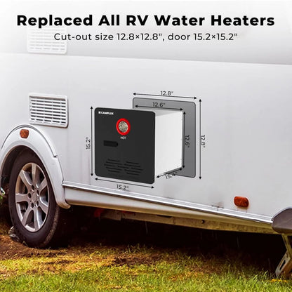 Camplux Elite 65,000 BTU RV Tankless Water Heater Max 3.9 GPM - Black