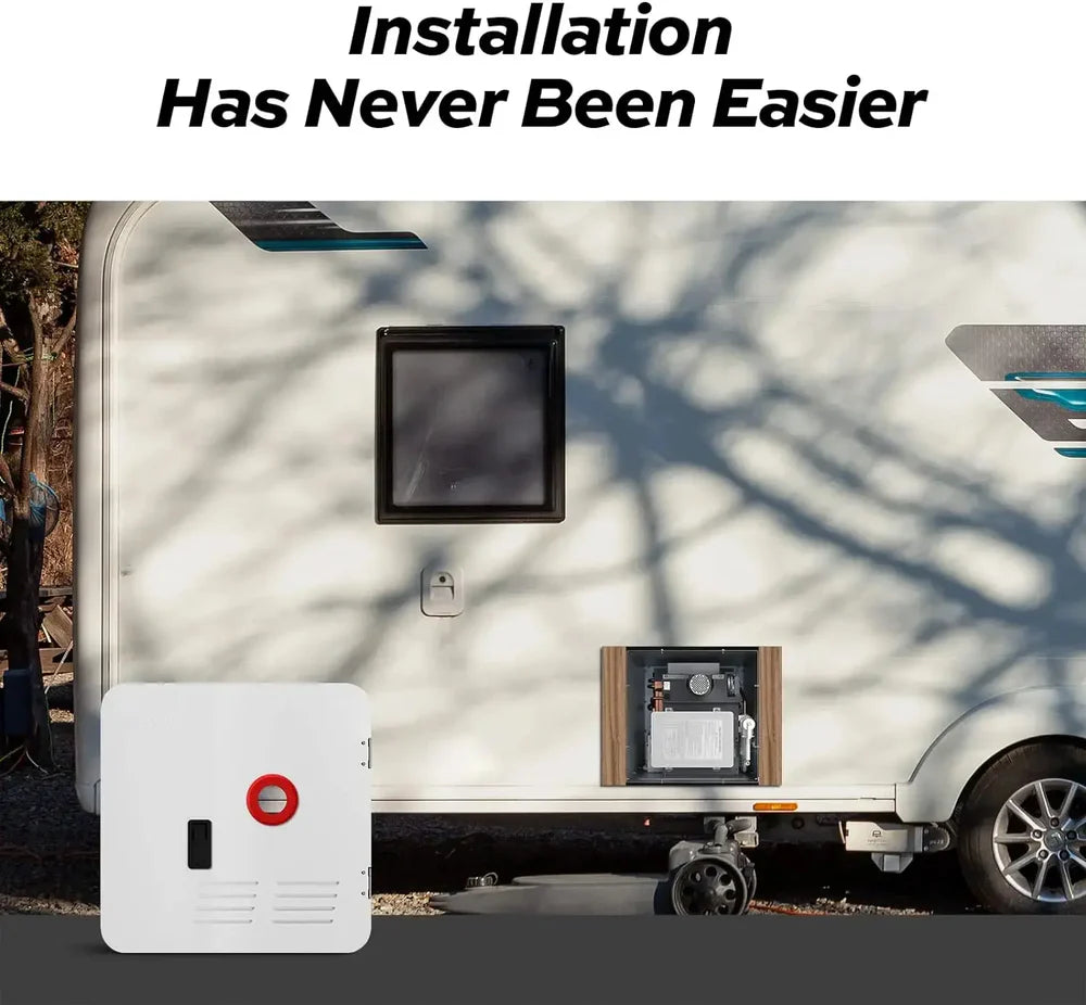 Fogatti RV Tankless Water Heater Door - 18 x 18 inches - Black